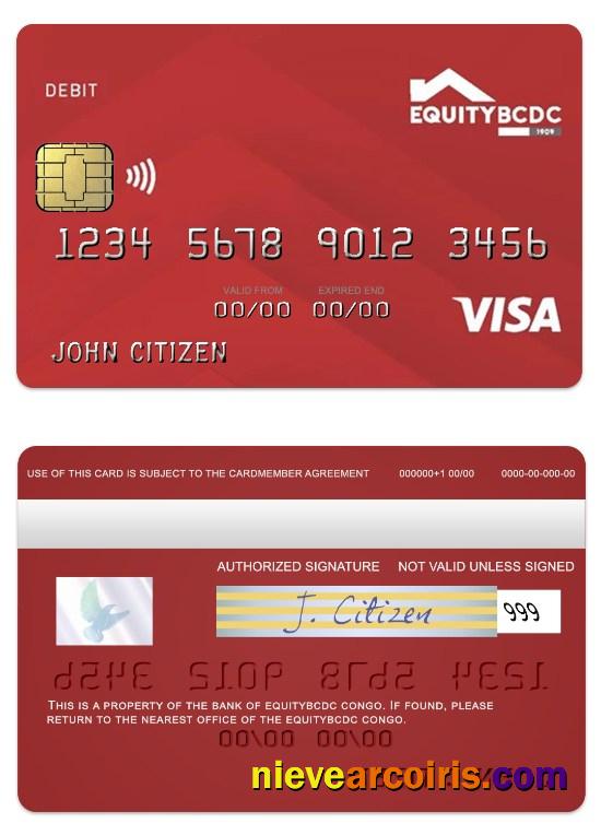 Congo EquityBCDC bank visa classic debit card